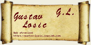 Gustav Lošić vizit kartica
